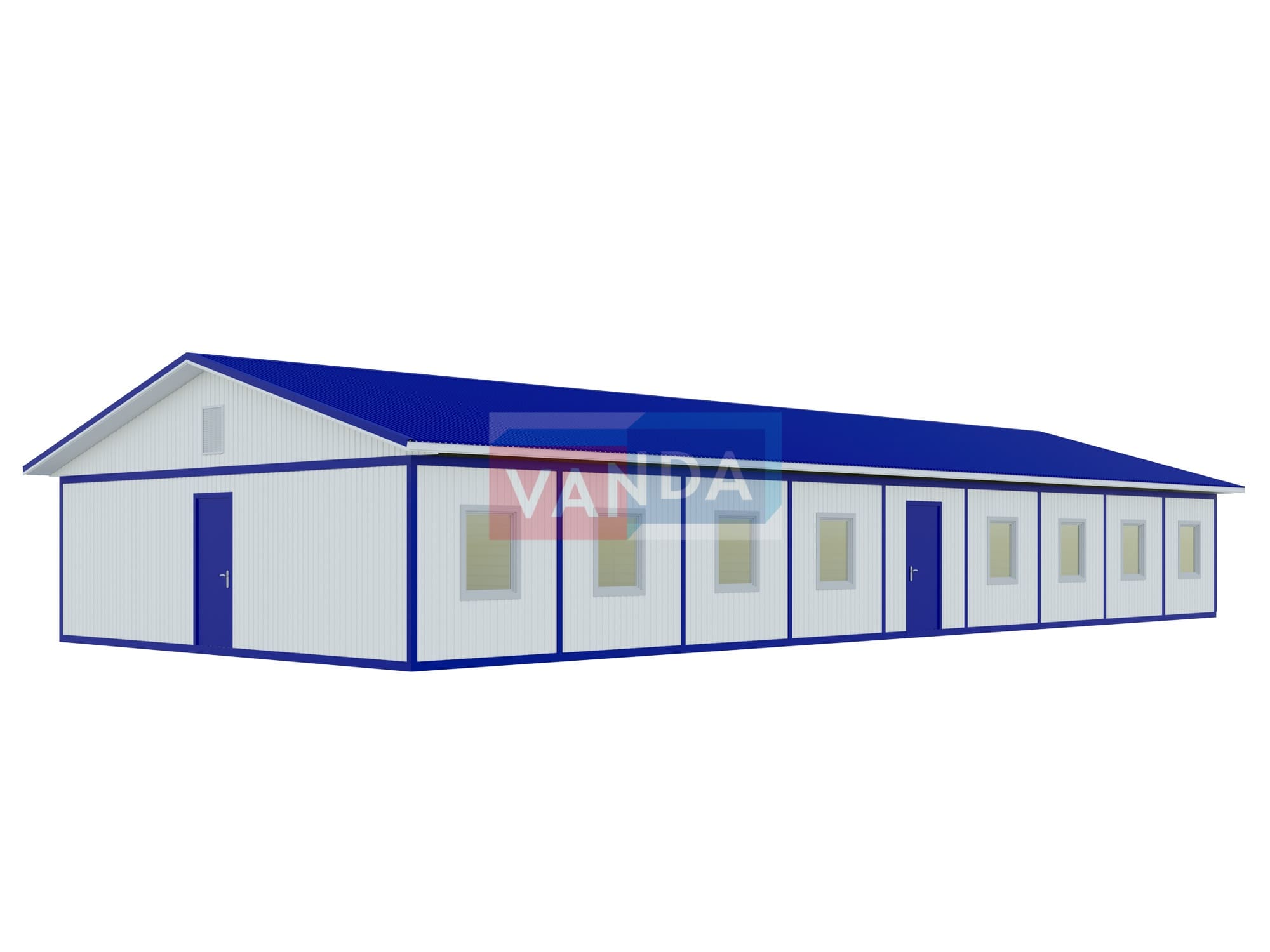 Проект общежития из блок контейнеров 9x21,6 Плита OSB 